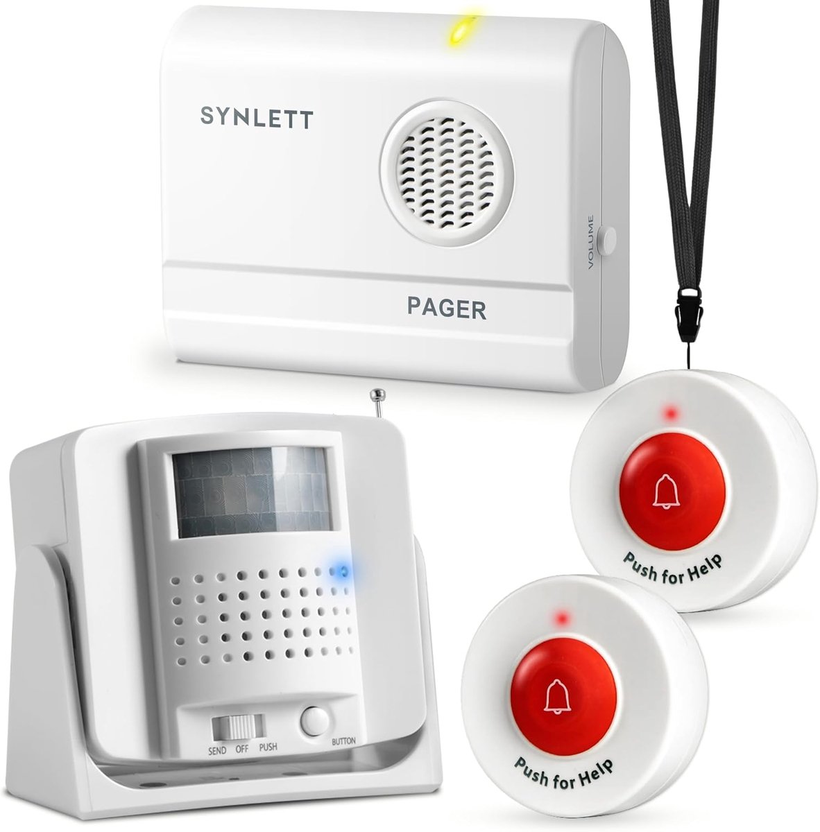 Care pager with 2 call buttons and motion sensor - ShopVlot