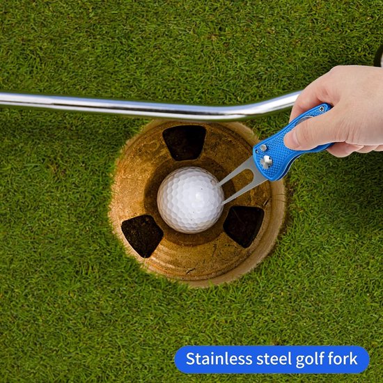 Golf Reparatie Tool met Vouwbare Pitchfork en Karabiner, 2 Stuks van GOLF — afbeelding 2