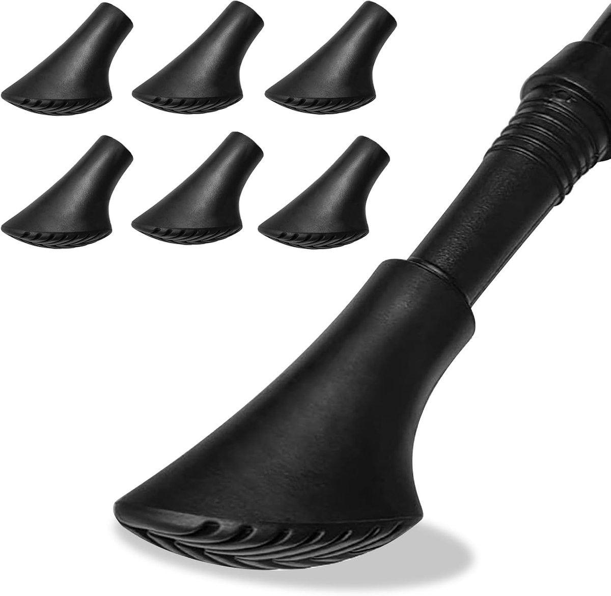 6 Stuks Wandelstok Puntjes - Universele Vervangpunten (Binnenmaat 11 mm) - Voor Bergwandelen, Reizen en Outdooractiviteiten - Slijtvaste Rubberen Doppen