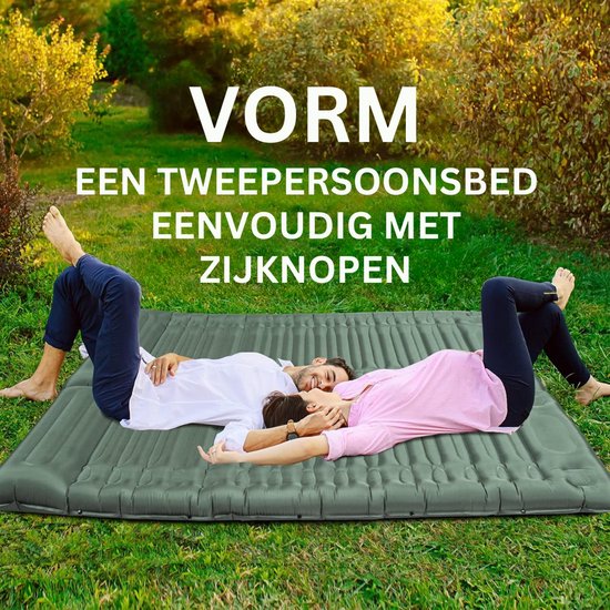 DYVNS® Slaapmatje Zelfopblazend - Luchtbed Kamperen - Camping Matras - Groen — afbeelding 5