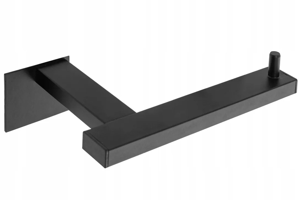 Mat Zwarte Aluminium Toiletrolhouder - Wandmontage