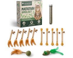 Tokomundo Matatabi Stokjes voor Katten - Set van 12 - Silvervine Sticks - Catnip Kattenkruid Effect voor Kat - 100% Natuurlijk en Eetbaar Kattenspeelgoed