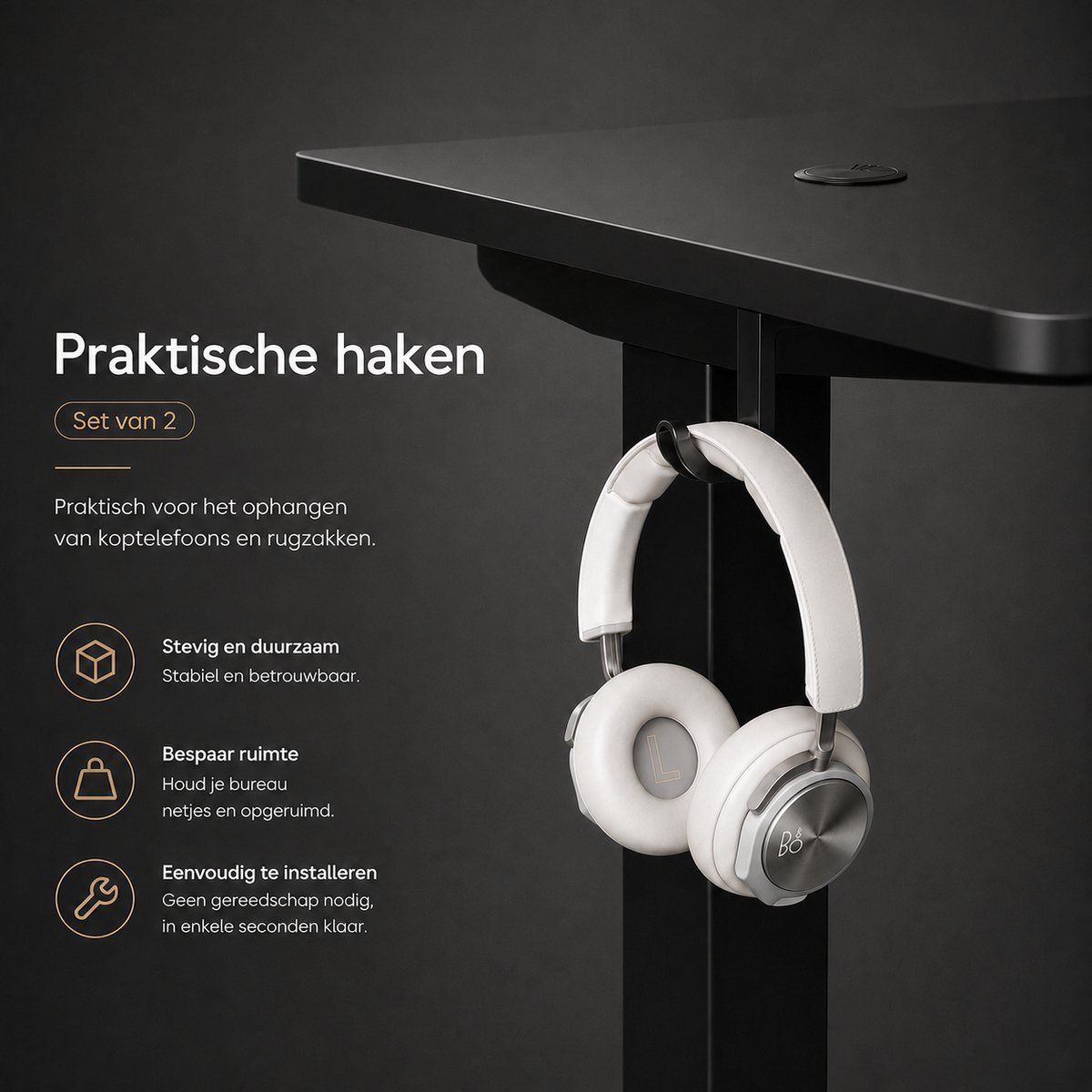 HOMAVO Elektrisch Verstelbaar Bureau 80×160cm- Zit-Sta Bureau met Geheugenfunctie - Anti-Botsingssysteem - Stil Elektrisch Liftsysteem - Hoogte 70-117 cm - Draagvermogen 70 kg thumbnail 6