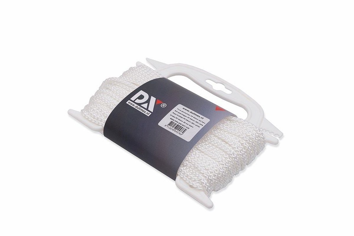 Nylon koord - 6 mm - 20 meter - Dulimex - Wit - Gevlochten Touw