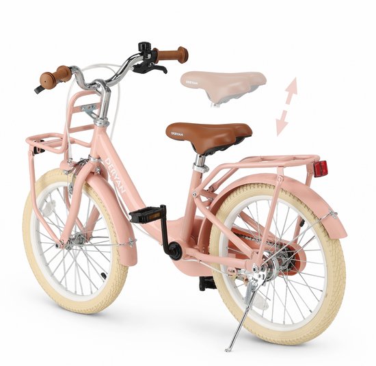 Deryan Liv Kinderfiets 18 inch - Verstelbaar Stuur en Zadel - Roze van Deryan — afbeelding 3