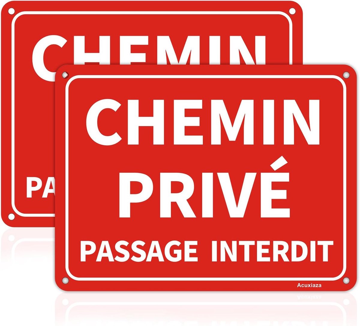 Privéweg bord 20 x 15 cm - Aluminium reflecterend - Waterdicht en UV-bestendig - Duidelijke verbodsbepaling - ShopVlot