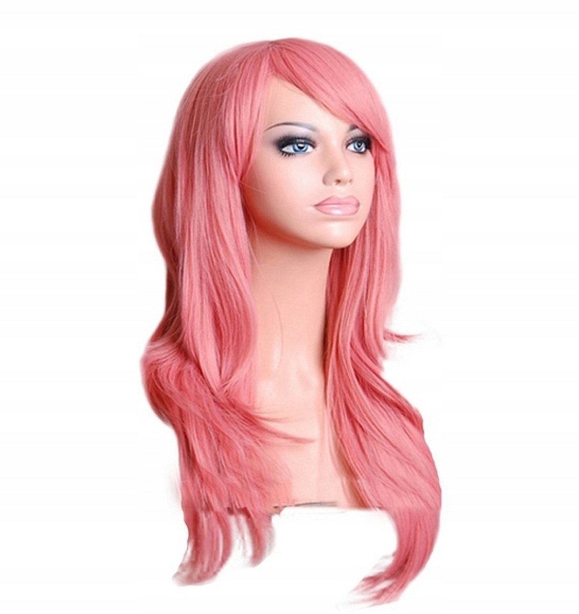 Lange Roze Cosplaypruik 70 cm - Anime/Manga Stijl