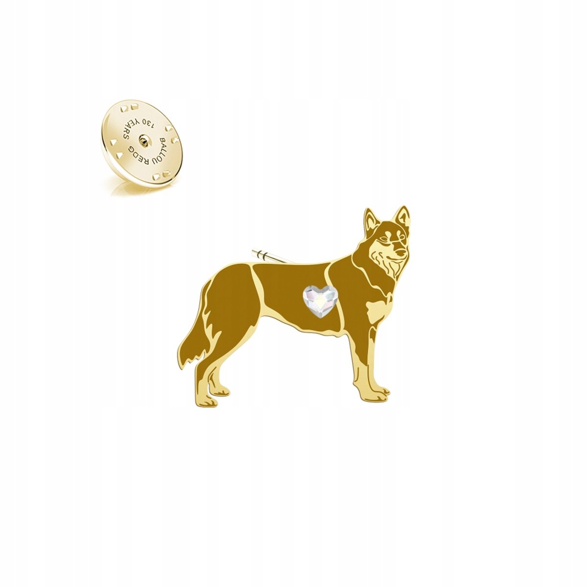 Goud Laplandse Herdershond Speld 925 Zilver - Dames Sieraden
