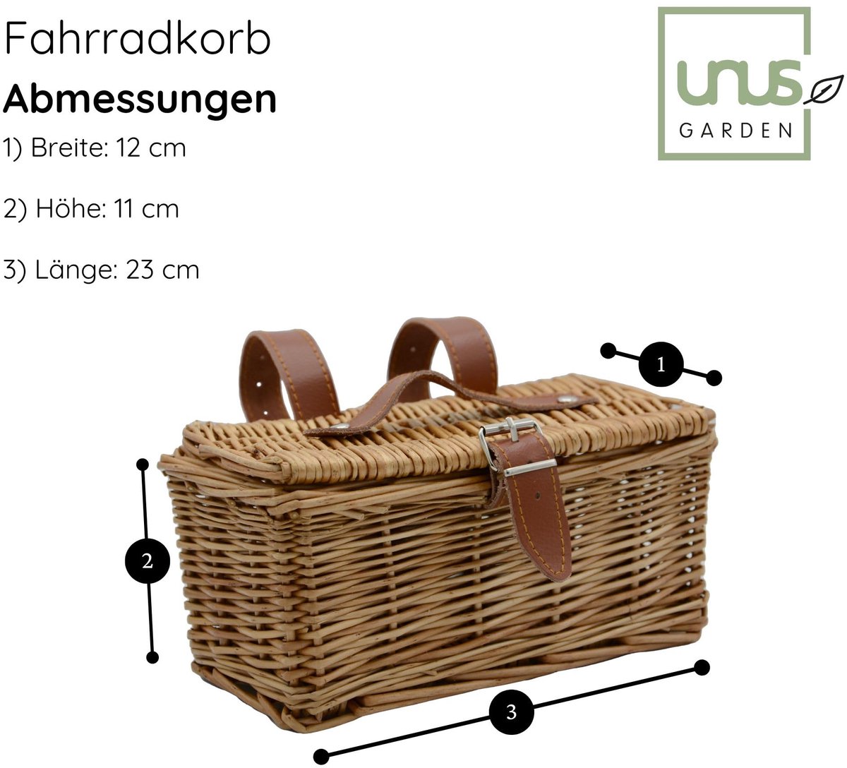 Kleine rieten mand voor fietsen - natuurlijke wilgentenen - praktische mini-fietsmand - perfect voor beker of telefoon - ShopVlot