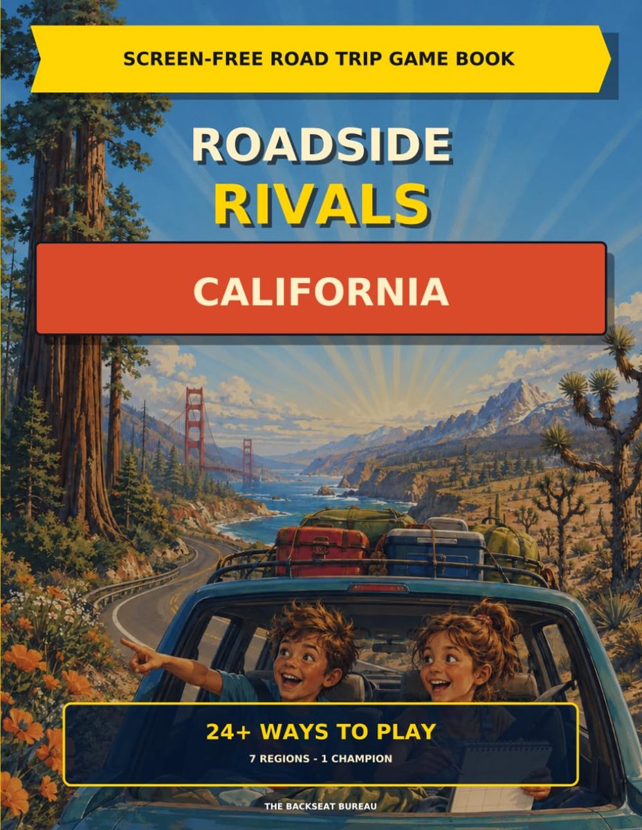 Roadside Rivals: California: The Screen-Free Road Trip Game Book You Play Against Each Other: 24 Spotting Games - ShopVlot