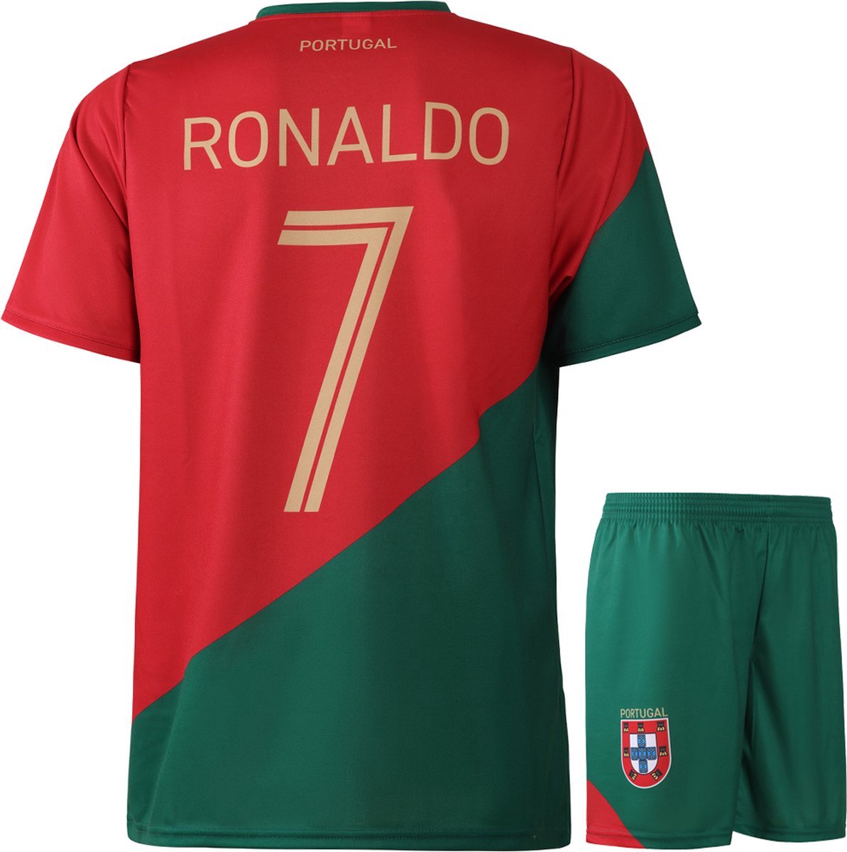 Ronaldo Portugal Voetbaltenue Thuis - Voetbal Tenue Kinderen - Shirt en Broekje - Jongens en Meisjes - Volwassenen - Heren en Dames - Maat S