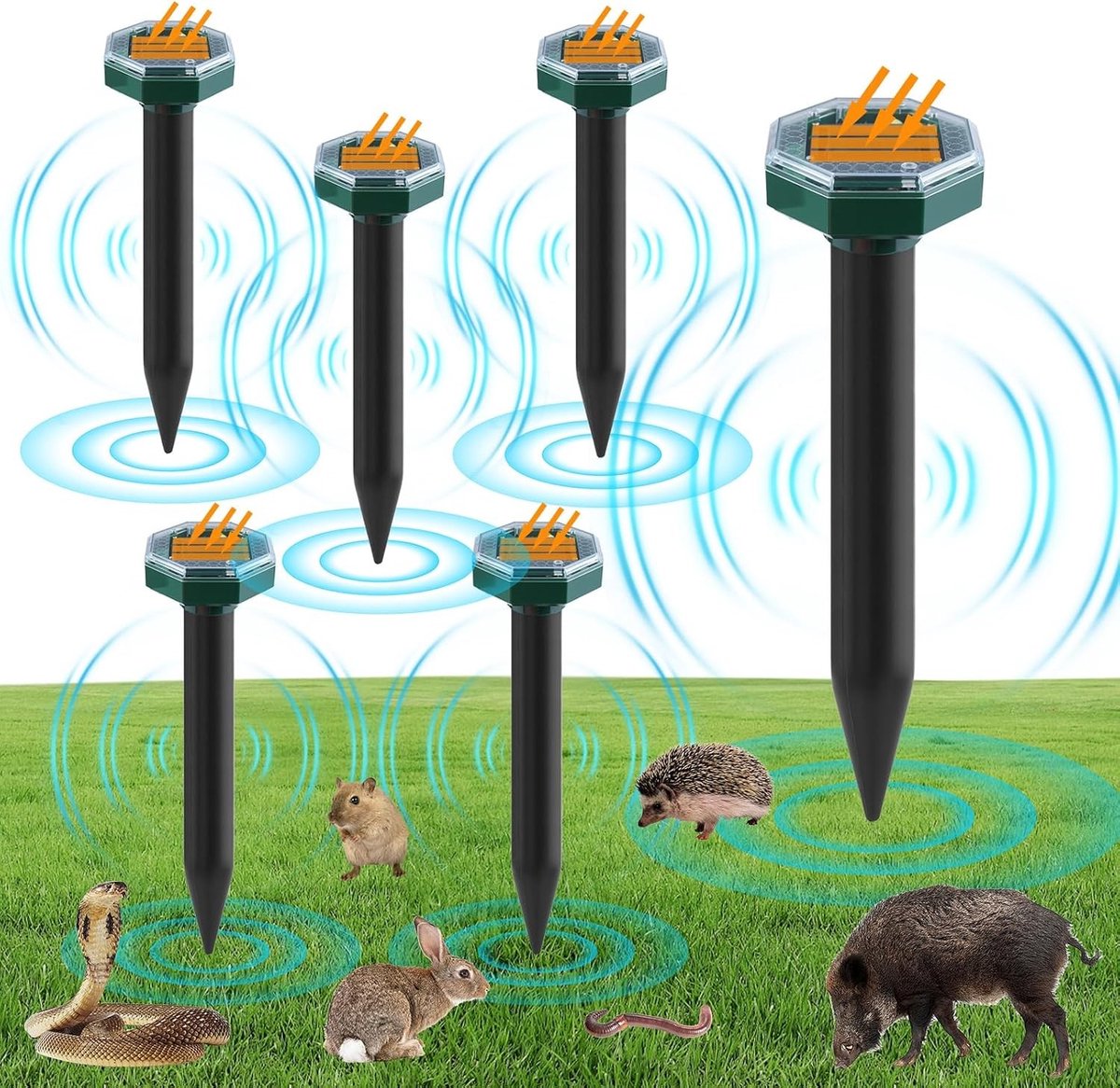Mollenverjager trilling - Zonne-energie - Ultrasone Mollenverjager - Waterdicht - Voor Tuin en Terras