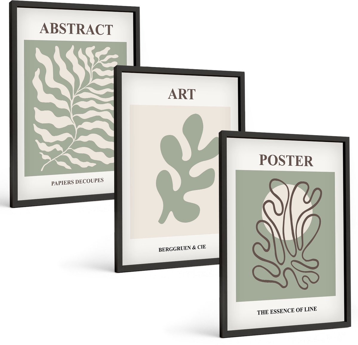 Tulup 4-Delige Schilderij Set - Posters met bloemenpatronen van Henri Matisse - 40 x 60 cm - Stijlvolle Wanddecoratie - Interieur - Stijlvolle Muurdecoratie