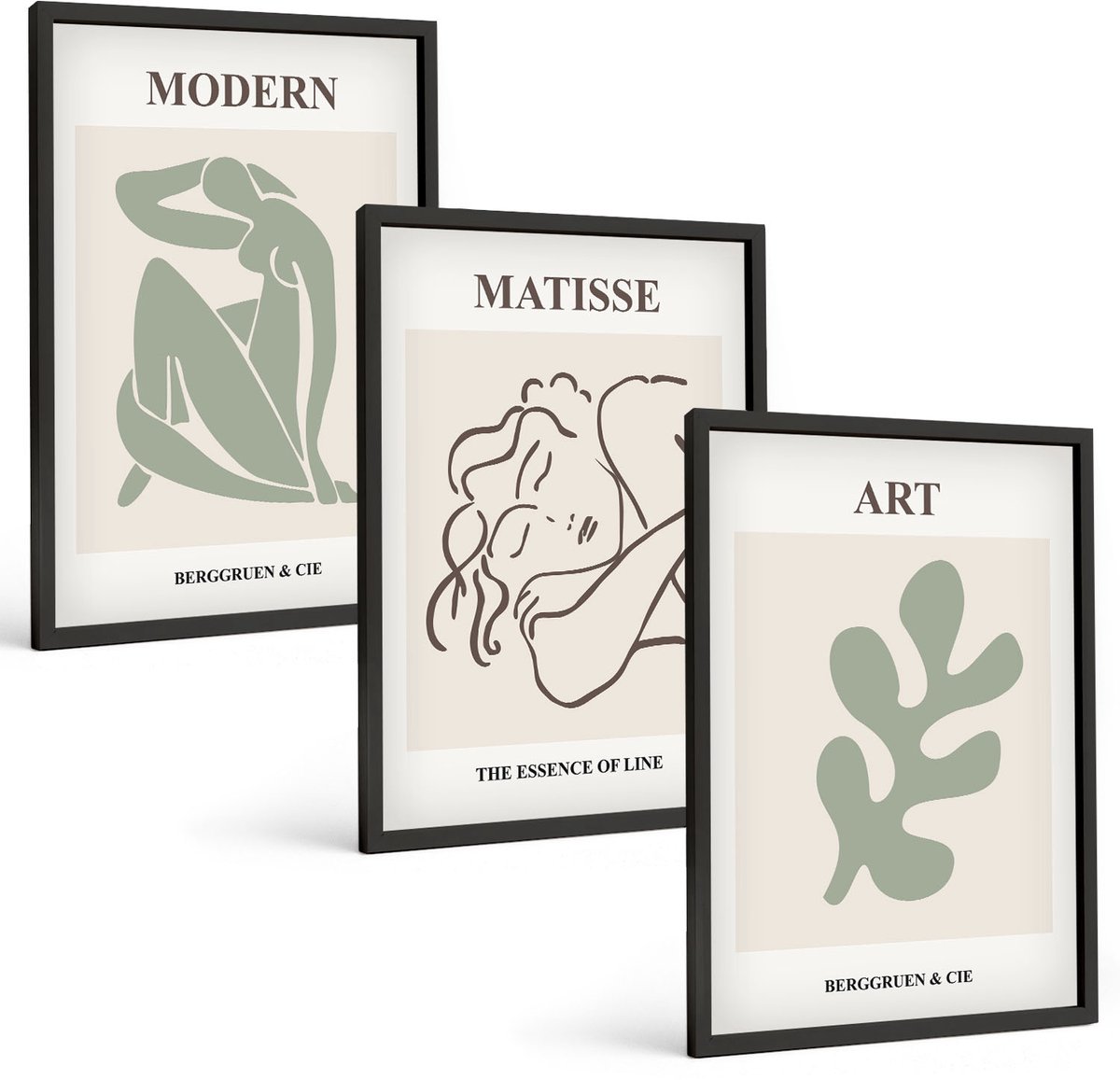 Tulup 4-Delige Schilderij Set - Stijlvolle personages en planten in een minimalistisch ontwerp. - 40 x 60 cm - Wanddecoratie - Moderne Interieurdecoratie - Interieur Decoratie