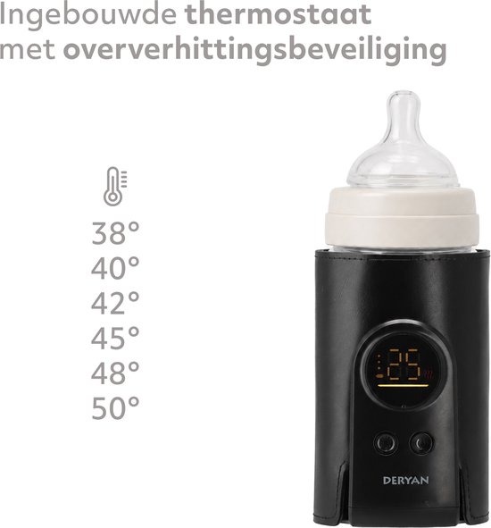 Deryan Draagbare Sleeve Flessenwarmer - Zwart — afbeelding 4