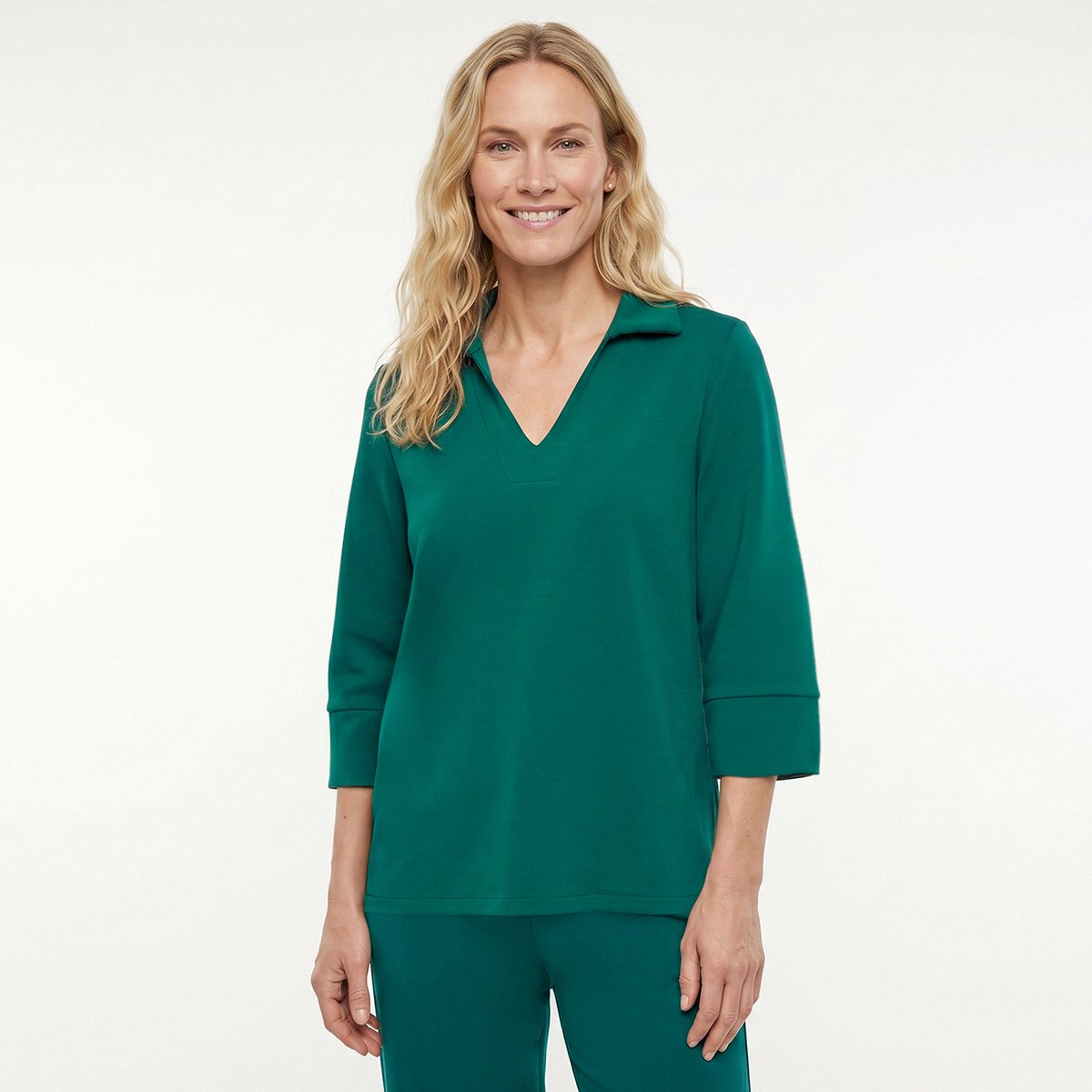 Je m'appelle Dames Top Met stretch - Blauw - Maat XL