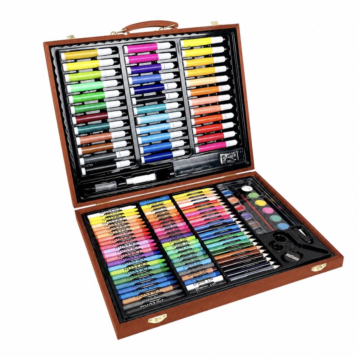 BSS® Tekendoos / Kunstset voor Kinderen – 150-delige Teken- en Schilderset – Complete Kunstbenodigdheden in Opbergkoffer