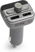 Technaxx FMT-900 FM transmitter 12-24V en Bluetooth handsfree carkit met 2 x USB
