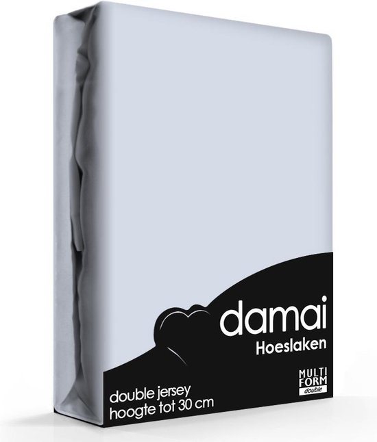 Damai - Hoeslaken (tot 25 cm) - Double Jersey - 80/90 x 200/210/220 - 100 x  200 cm - Azure | bol.com