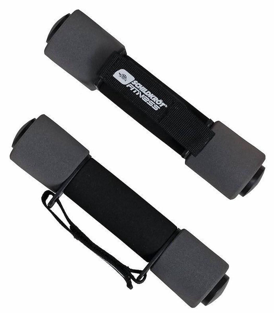 Schildkröt Fitness Dumbbells - 2 x 1 kg - Gietijzer - Antraciet