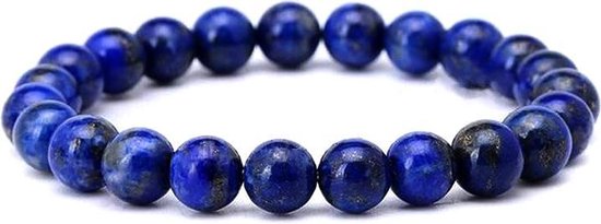 Edelstenen armband Lapis Lazuli - blauw - elastisch - lapislazuli | bol.com