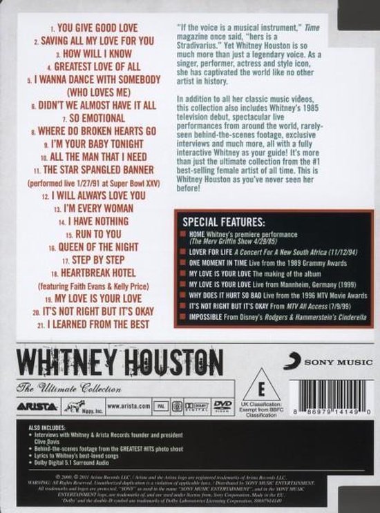 Whitney Houston - Video Clip Collection: The Ultimate Collection