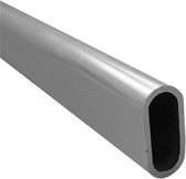 Hermeta tube de penderie ovale - Gardelux-1 - aluminium argenté -1 mètre -1015-01