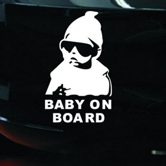 serie soort kans XL Baby On Board - Baby Aan Boord Autoruit Raamsticker Auto Sticker  Autoraam Sticker - Wit | bol.com
