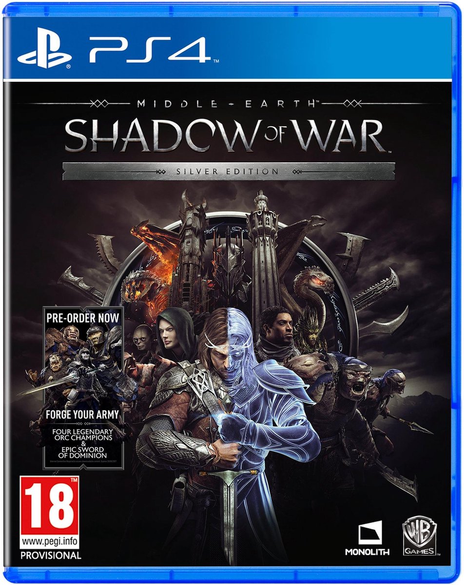 middle earth shadow of war psn