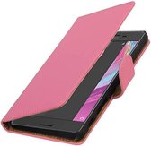 Bookstyle Wallet Case Hoesjes Geschikt voor Sony Xperia X Performance Roze