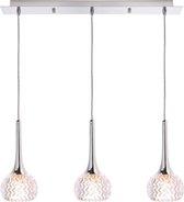 Deko-Light Hanglamp - Ksora - Glas - Transparant - 3x G9 - Eettafel lamp