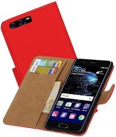 Mobieletelefoonhoesje.nl - Effen Bookstyle Hoesje voor Huawei P10 Rood