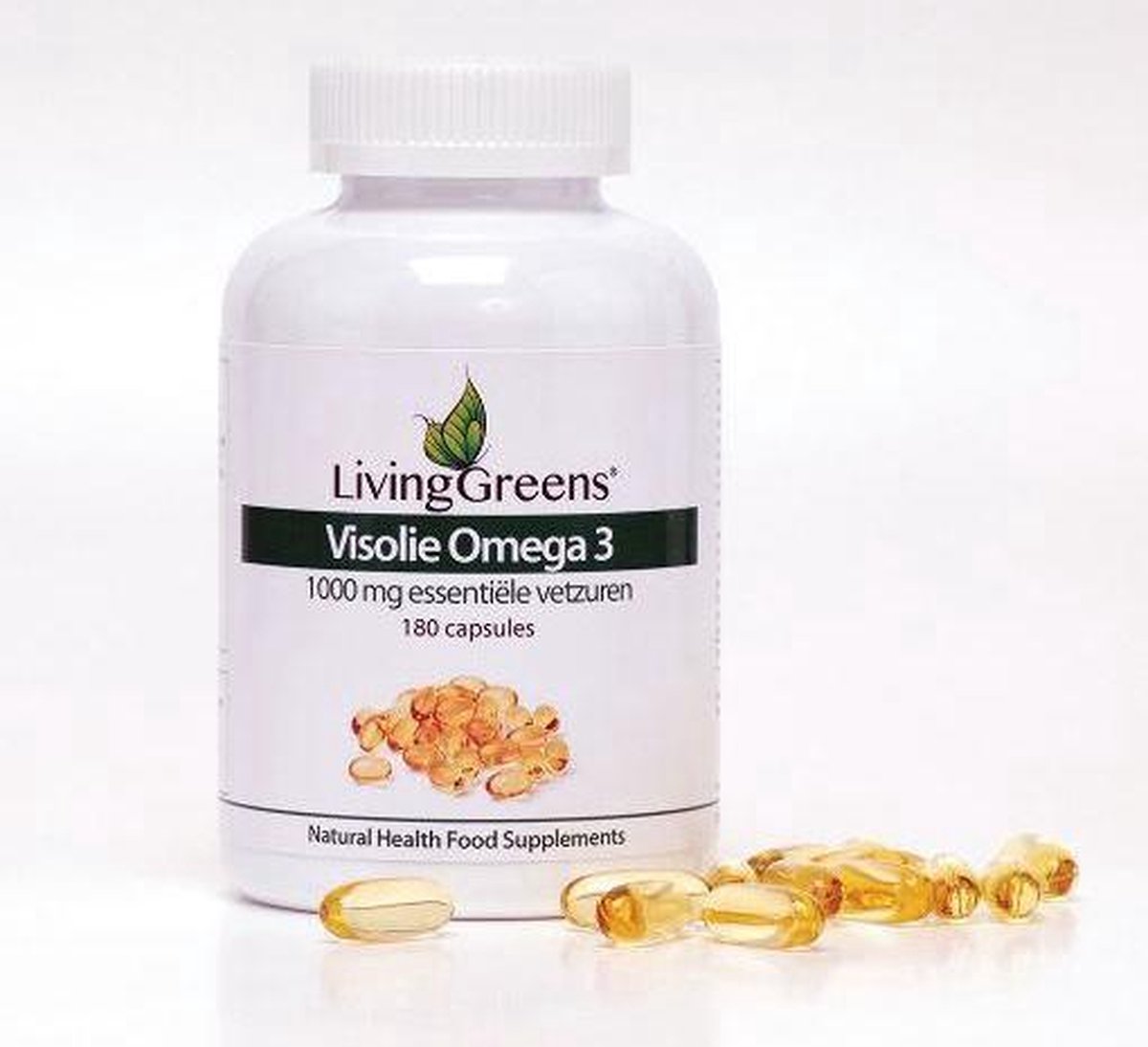 Goedkoopste LivingGreens Omega 3 visolie 1000 mg - 180 caps -visolie - hoogwaardige visolie - zuivere visolie