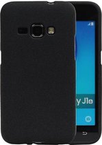 Sand Look TPU Hoesje voor Galaxy J1 2016 J120F Zwart