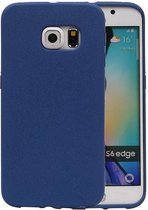Sand Look TPU Hoesje voor Galaxy S6 Edge G925F Blauw