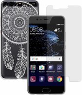 MP Case glasfolie tempered screen protector gehard glas voor Huawei P10 Plus + Gratis Spring design TPU case hoesje voor Huawei P10 Plus