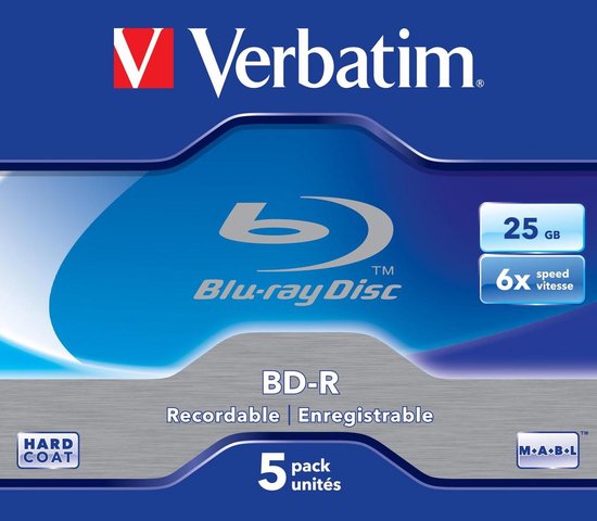 Blu-ray BD-R vierge Verbatim 43715 jewelcase 5 pc(s) 25 GB