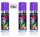 12x Haarspray paars 125 ml