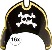 16x Pirate Fancy Dress Party Chapeaux Capitaine - Décorations / décorations de fête pour enfants pirate