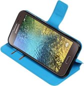 Blauw Samsung Galaxy E5 TPU wallet case booktype hoesje HM Book