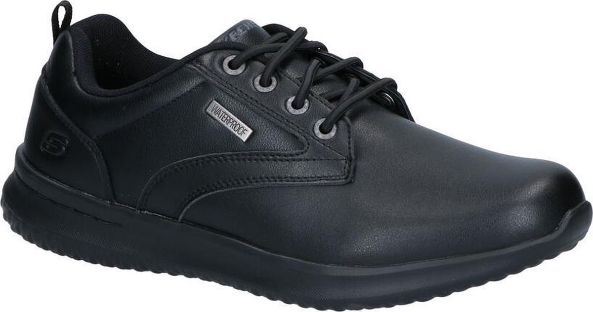 Skechers Delson Antigo Zwarte Veterschoenen  Heren 42,5