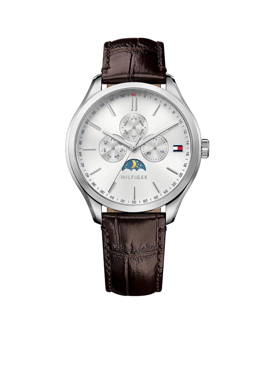 Tommy Hilfiger TH1791304 Horloge - Leer - Bruin - 43 mm