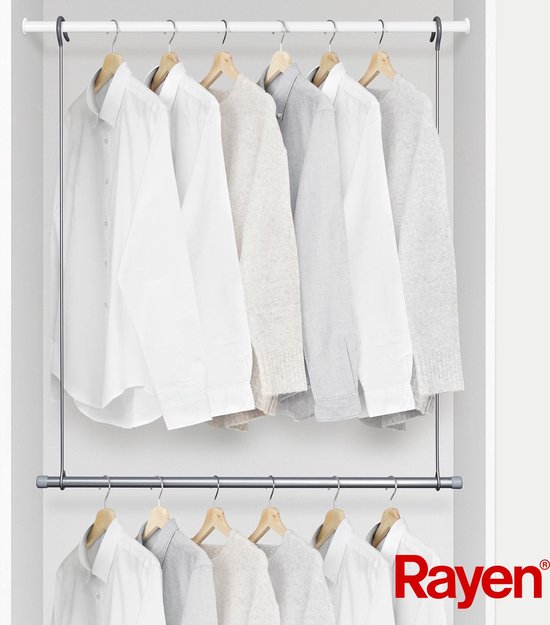 Rayen kledingroede – Verdubbel het hanggedeelte in uw kast | bol
