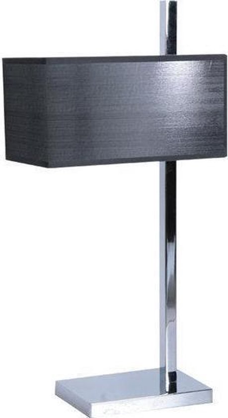 Tafellamp Metaal Chroom+Kap Antraciet grijs Modern design | bol.com