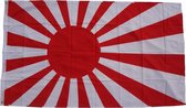 Grote Japanse oorlogsvlag ter zee XXL - Vlag Japan 150 x 250 cm - Wit en rood