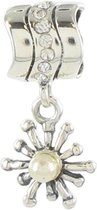 Quiges - 925 - Zilveren - Bedels -Sterling zilver - Beads - Zonnetje Kraal Charm - Geschikt – voor - alle bekende merken - Armband Z579