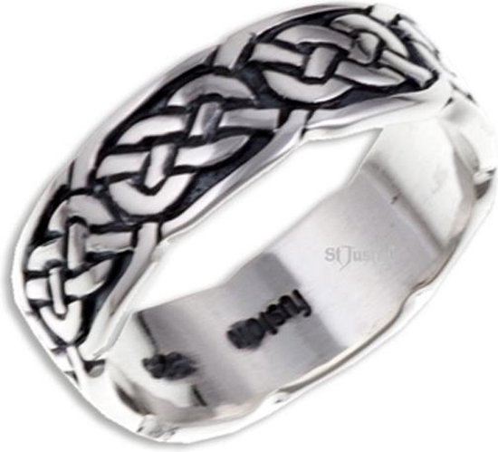 Pictish Knot (Narrow) Zilveren Ring Maat 57
