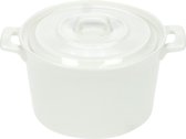 Cosy & Trendy Clio White Potje Met Deksel - Rond - 20 cl - Ø 10 cm x 6 cm