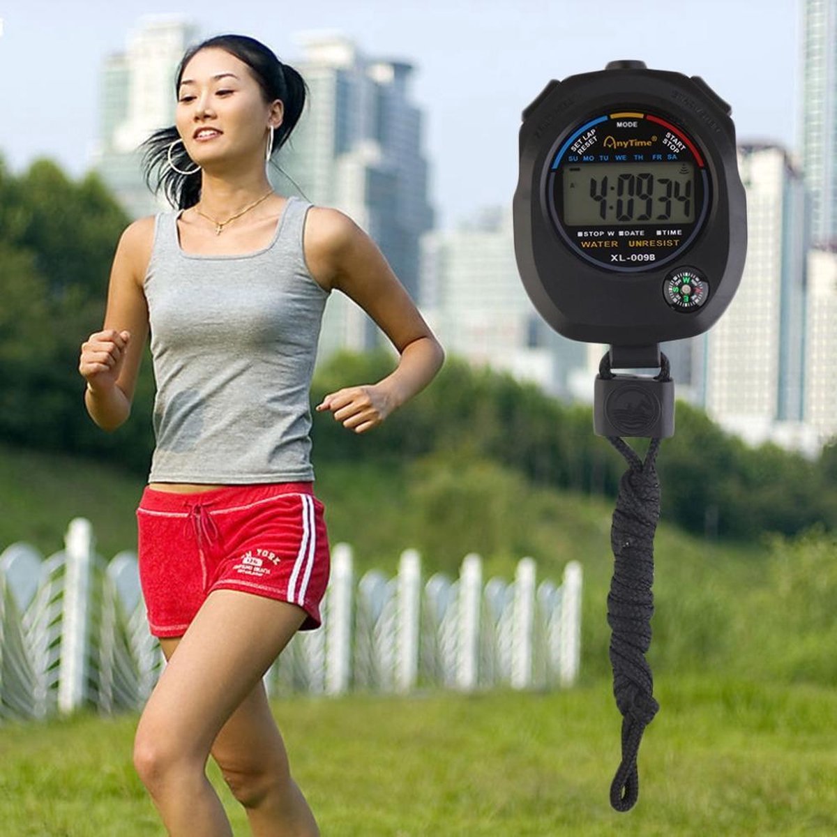Digitale Stopwatch Timer Met  Alarm Functie & Ingebouwd Kompas - Merkloos