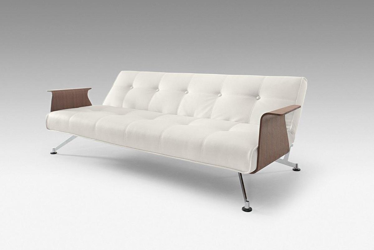 kam Roei uit Plasticiteit Innovation Slaapbank Sofa Clubber Kunstleer - Wit 588 | bol.com
